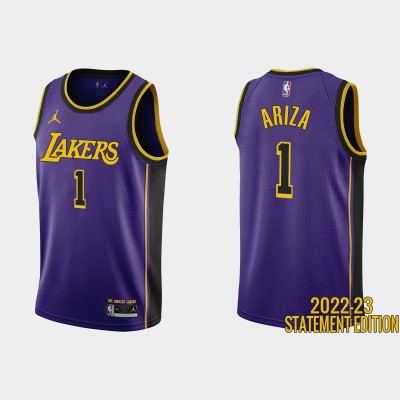 Los Angeles Lakers #1 Trevor Ariza Purple Men's Nike NBA 2022-23 Statement Edition Jersey Men's